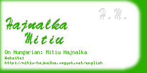 hajnalka mitiu business card